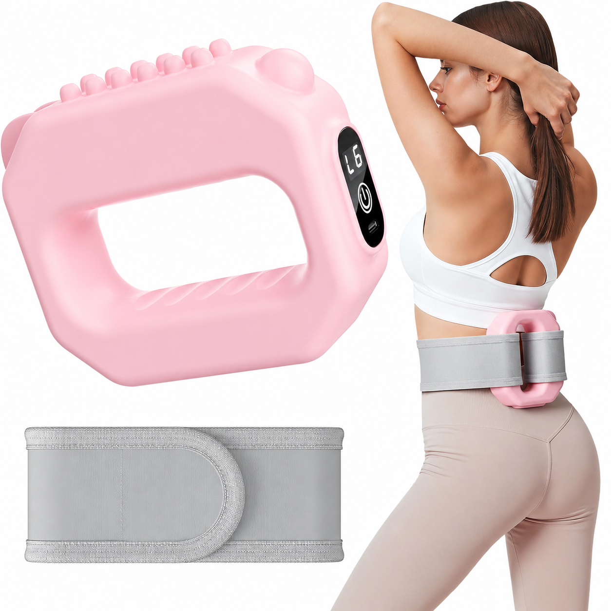 Adjustable Vibration Belt for Waist, Adjustable 6-Level Vibration for Home Gym